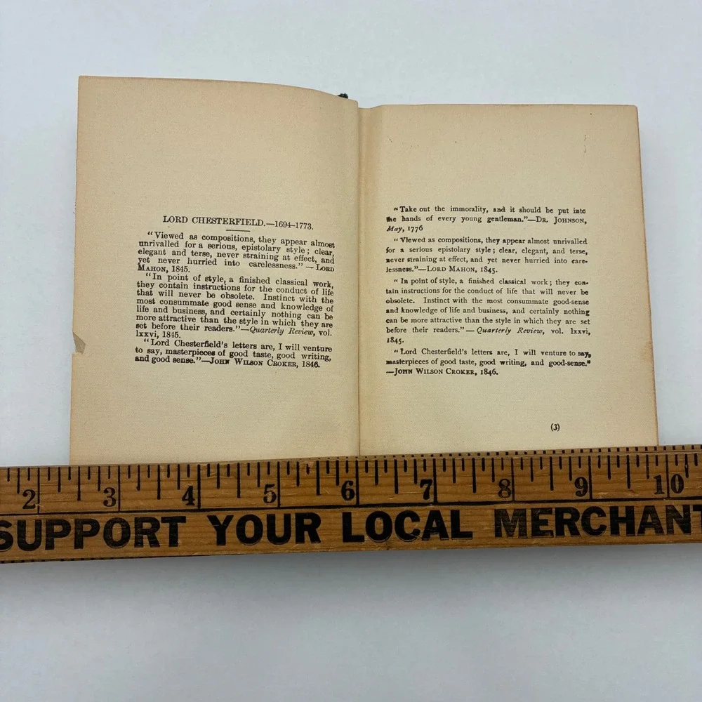 Lord Chesterfield Letters Sentences and Maxims 1899 Henry Altemus Antique Book